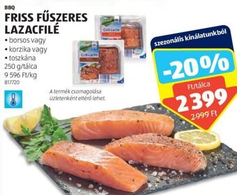 ALDI BBQ FRISS FŰSZERES LAZACFILÉ 250 g ajánlat