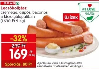 Spar SPAR Lecsókolbász 10 dkg ajánlat