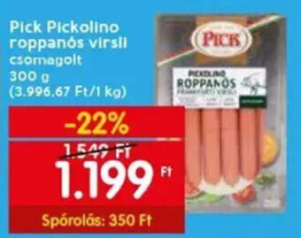 Spar Pick Pickolino roppanós virsli 300 g ajánlat