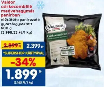 Spar Valdor csirkecombfilé medvehagymás panírban 600 g ajánlat
