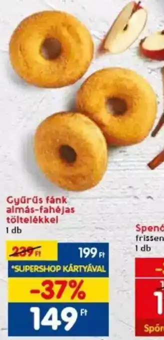 Gyűrűs fánk almás-fahéjas töltelékkel 1 db