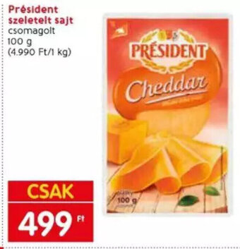 Spar Président szeletelt sajt 100 g ajánlat