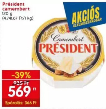 Spar Président camembert 120 g ajánlat