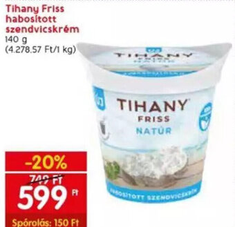 Spar Tihany Friss habosított szendvicskrém 140 g ajánlat