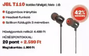 Spar JBL T110 1 db ajánlat
