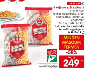 Spar SPAR 4 tojásos száraztészta 500 g ajánlat