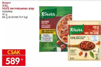 Spar Knorr XXL 100% természetes alap 47 / 89 g ajánlat