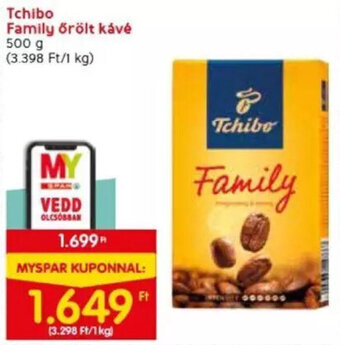 Spar Tchibo Family őrölt kávé 500 g ajánlat