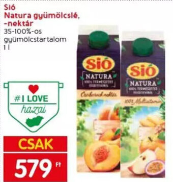 Sió Natura gyümölcslé, -nektár 1 l
