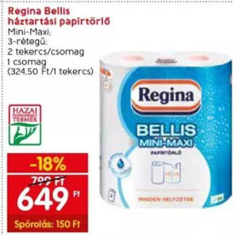 Spar Regina Bellis háztartási papírtörlő 2 tekercs ajánlat