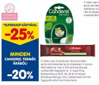 MINDEN CANDEREL TERMÉK ÁRÁBÓL!