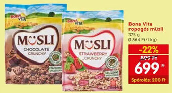 Spar Bona Vita ropogós müzli 375 g ajánlat