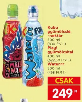 Spar Kubu gyümölcslé, -nektár stb. 300 - 500 ml ajánlat