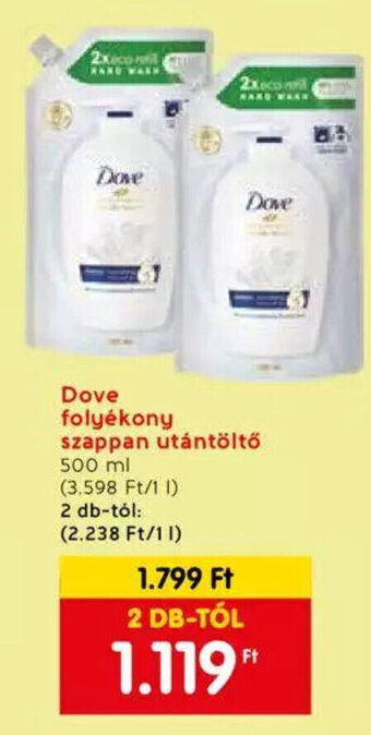Spar Dove folyékony szappan utántöltő 500 ml ajánlat