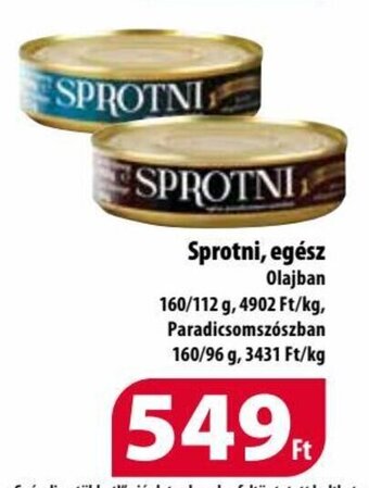 Coop Sprotni, egész 160 - 96 g ajánlat