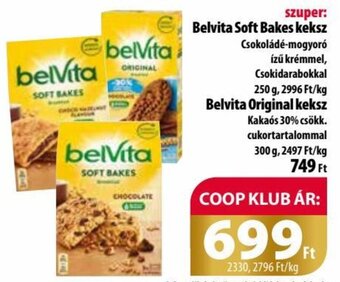 Belvita Soft Bakes keksz stb. 250 / 300 g
