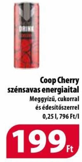 Coop Coop Cherry szénsavas energiaital 0,25 l ajánlat