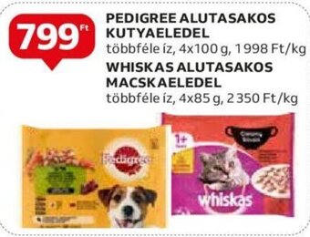 Auchan PEDIGREE ALUTASAKOS KUTYAELEDEL stb. 4 x 100 / 4 x 85 g ajánlat