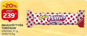 Auchan ÓRIÁS PÖTTYÖS TÚRÓ RUDI 51 g ajánlat