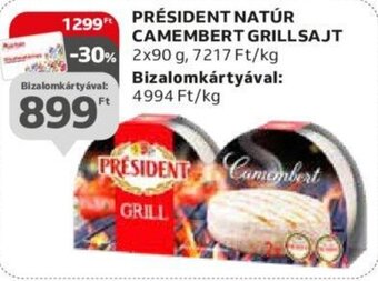 Auchan PRÉSIDENT NATÚR CAMEMBERT GRILLSAJT 2 x 90 g ajánlat