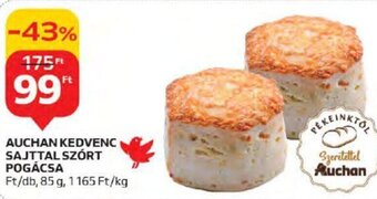 Auchan AUCHAN KEDVENC SAJTTAL SZÓRT POGÁCSA 85 g ajánlat