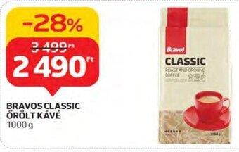 Auchan BRAVOS CLASSIC ÖRÖLT KÁVÉ 1000 g ajánlat