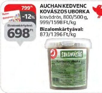 Auchan AUCHAN KEDVENC KOVÁSZOS UBORKA 800 / 500 g ajánlat
