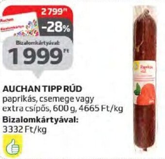 Auchan AUCHAN TIPP RÚD 600 g ajánlat