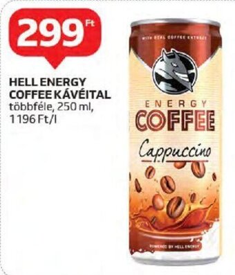 Auchan HELL ENERGY COFFEE KÁVÉITAL 250 ml ajánlat