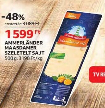 Auchan AMMERLÄNDER MAASDAMER SZELETELT SAJT 500 g ajánlat