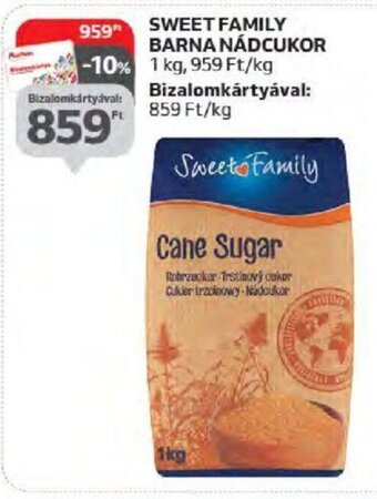 Auchan SWEET FAMILY BARNA NÁDCUKOR 1 kg ajánlat