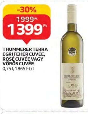 Auchan THUMMERER TERRA EGRI FEHÉR CUVÉE, ROSÉ CUVÉE stb. 0,75 l ajánlat