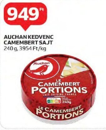 Auchan AUCHAN KEDVENC CAMEMBERT SAJT 240 g ajánlat