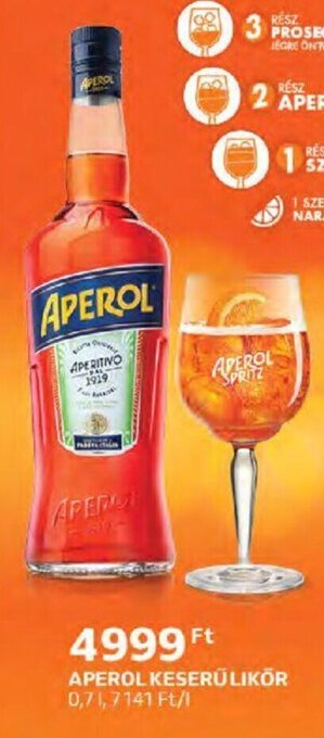 Auchan APEROL KESERŰLIKŐR 0,7 l ajánlat