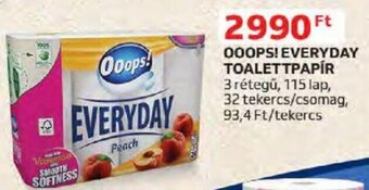 Auchan OOOPS! EVERYDAY TOALETTPAPÍR 32 tekercs ajánlat