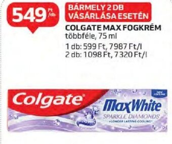 Auchan COLGATE MAX FOGKRÉM 75 ml ajánlat