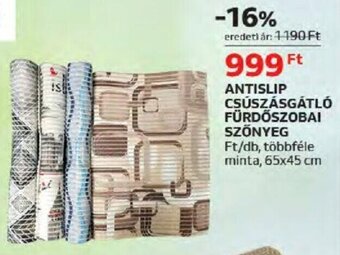 Auchan ANTISLIP CSÚSZÁSGÁTLÓ FÜRDŐSZOBAI SZŐNYEG 1 db ajánlat