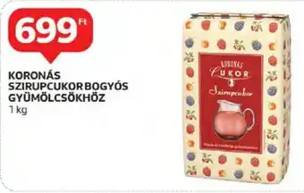 Auchan KORONÁS SZIRUPCUKOR BOGYÓS GYÜMÖLCSÖKHÖZ 1 kg ajánlat