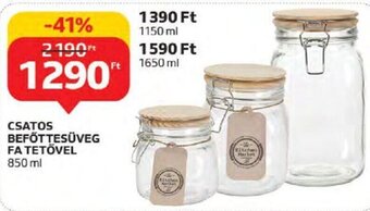 Auchan CSATOS BEFŐTTESÜVEG FA TETŐVEL 850 ml 1 db ajánlat