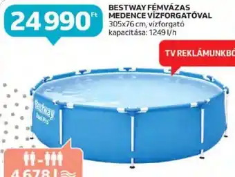 Auchan BESTWAY FÉMVÁZAS MEDENCE VÍZFORGATÓVAL 1 db ajánlat