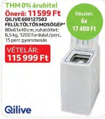 Auchan QILIVE 600127583 FELÜLTÖLTŐS MOSÓGÉP 1 db ajánlat