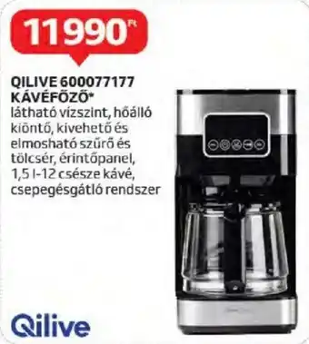 Auchan QILIVE 600077177 KÁVÉFŐZŐ 1 db ajánlat