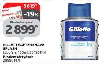 Auchan GILLETTE AFTER SHAVE SPLASH 100 ml ajánlat