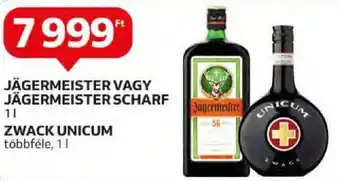 Auchan JÄGERMEISTER VAGY JÄGERMEISTERSCHARF stb. 1 l ajánlat