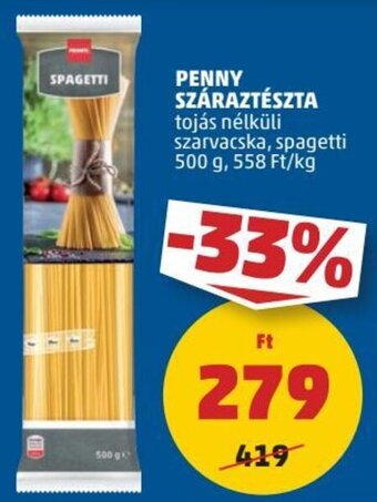 PENNY PENNY SZÁRAZTÉSZTA 500 g ajánlat