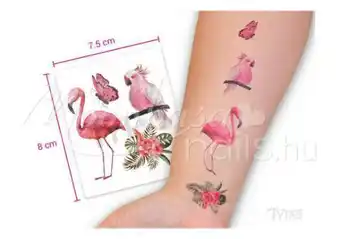 Moonbasa Nails Matrica tetoválás egzotikus flamingóval és papagájjal cd-001 ajánlat