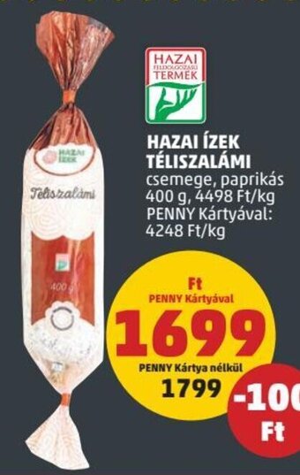 PENNY HAZAI ÍZEK TÉLISZALÁMI 400 g ajánlat