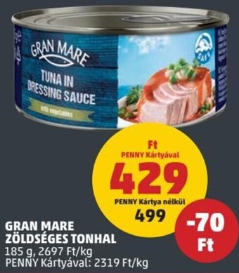 PENNY GRAN MARE ZÖLDSÉGES TONHAL 185 g ajánlat
