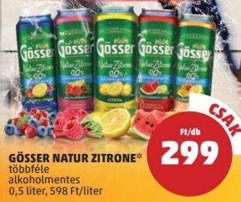 PENNY GÖSSER NATUR ZITRONE 0,5 l ajánlat