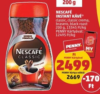 PENNY NESCAFÉ INSTANT KÁVÉ 200 g ajánlat